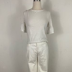 White Tee with Bell Sleeves